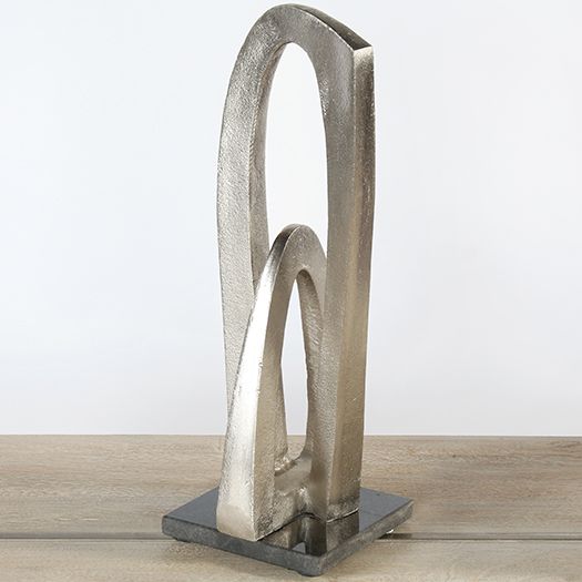 Double Vaulted Aluminum Sculpture - Cleared Décor