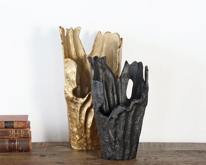 Gold Abstract Sculptural Vase - Cleared Decor