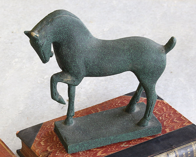 Cast Metal Horse Sculpture