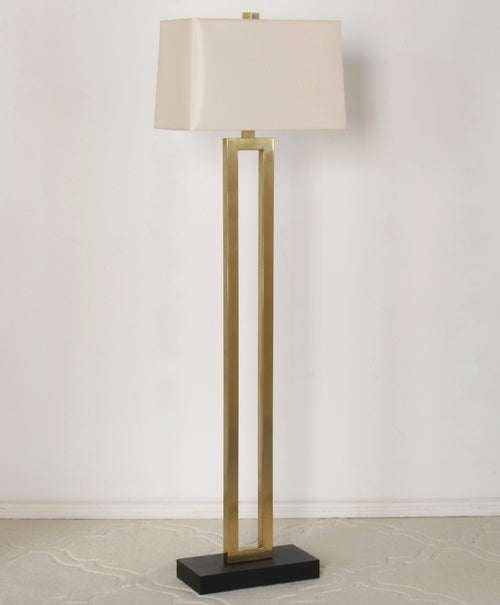 Brass Rectangular Floor Lamp