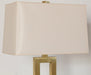 Brass Rectangular Floor Lamp