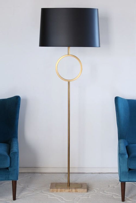 Logan Floor Lamp with Black Shade