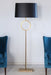 Logan Floor Lamp with Black Shade