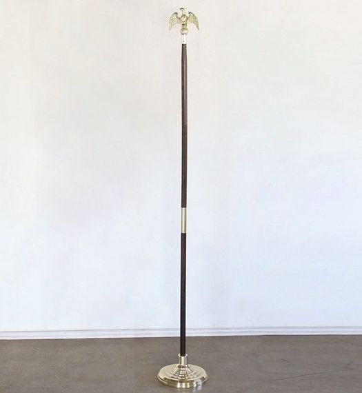 9' Wood Flagpole with Eagle Finial and Base