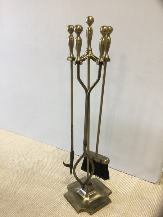 Brass Fireplace Tool Set