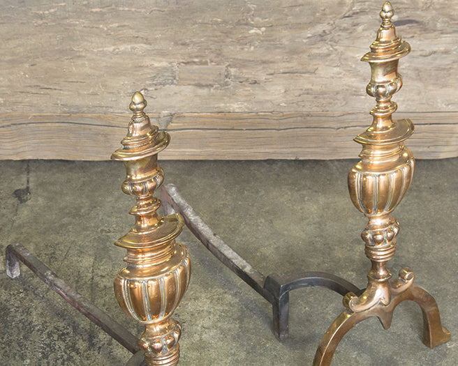 Antique Metal Andirons (Set of 2)