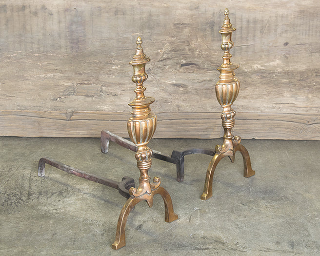 Antique Metal Andirons (Set of 2)
