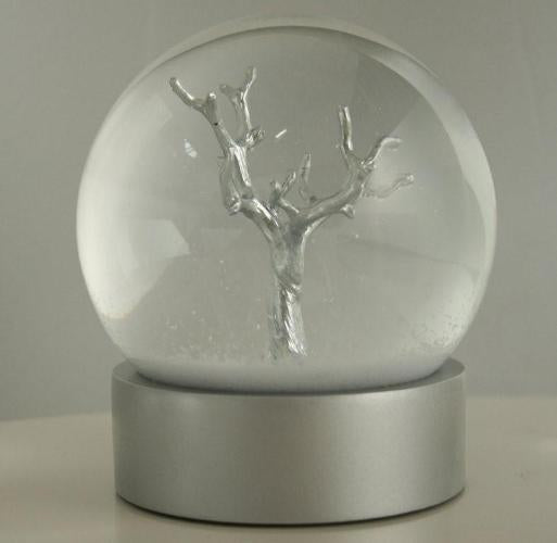 Silver Tree Snow Globe