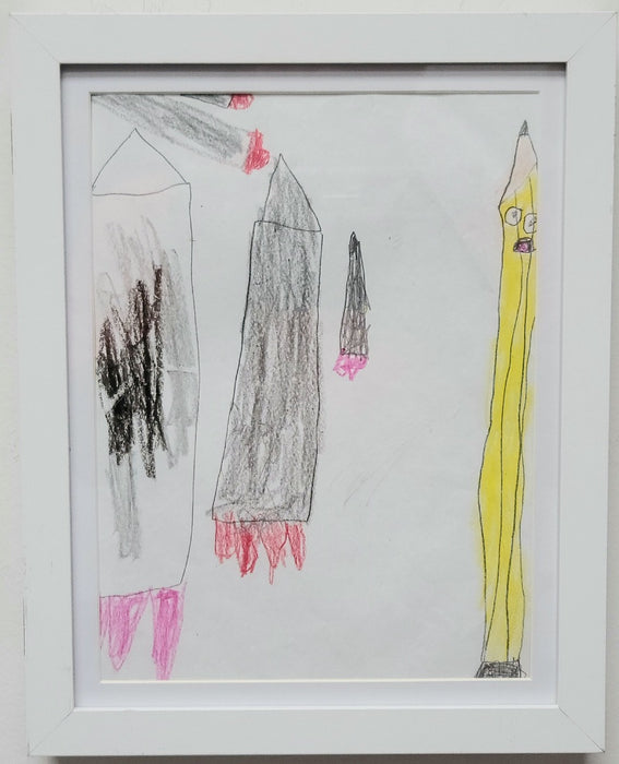 Yellow Pencil Rocket 8.5W x 11H - Clèared