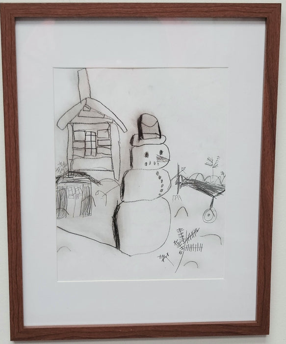 Snowman Pastel 11W x 14H - Clèared