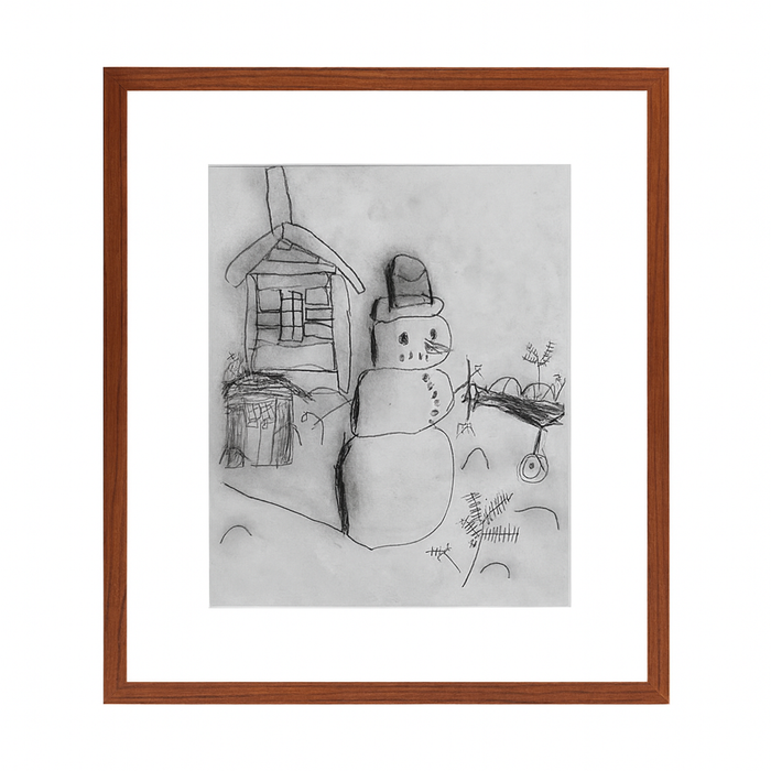 Snowman Pastel 11W x 14H - Clèared