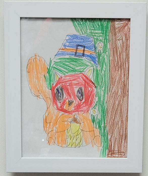 Sassy Squirrel In Blue Hat 8.5W x 11H - Clèared