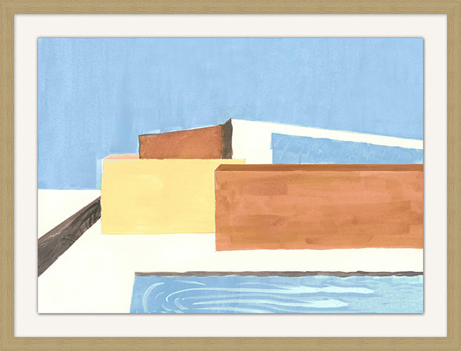 House On The Hill (Blue) 1  34W X 26H