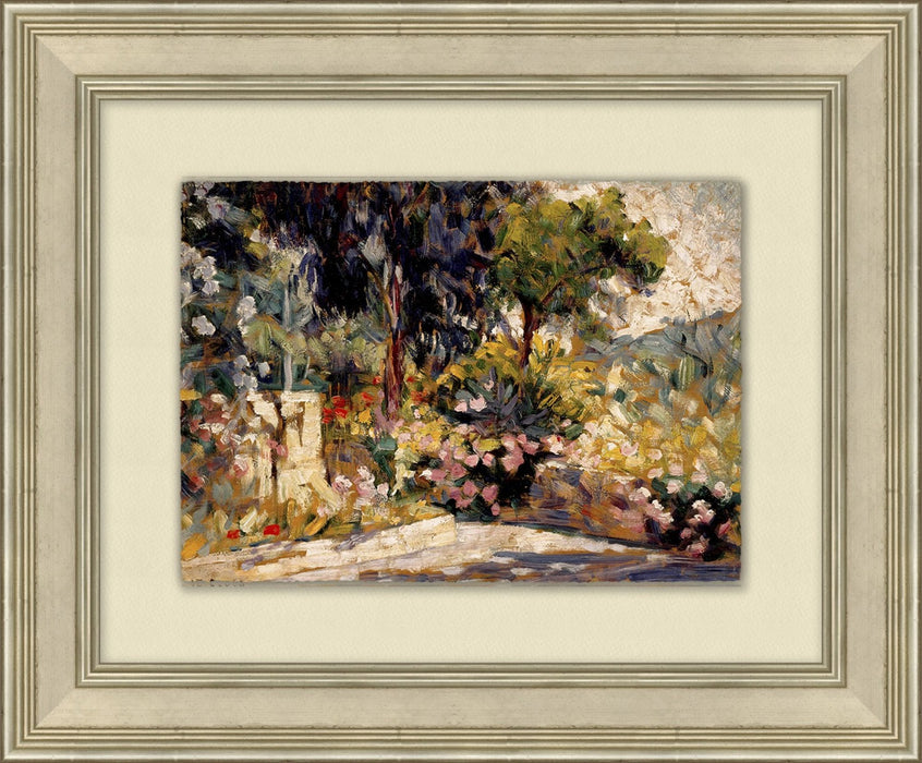 The Flowered Terrace 20.25W X 16.75H