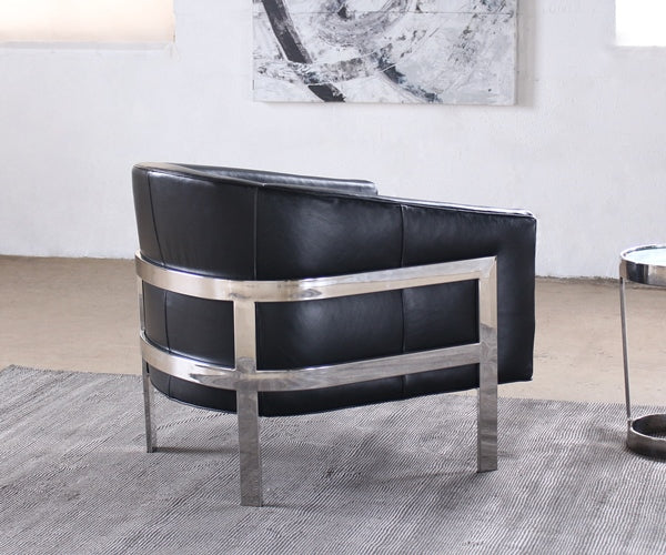 LC04ATL - Mitchell Gold Avery Chair in Black Leather 