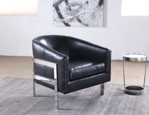 LC04ATL - Mitchell Gold Avery Chair in Black Leather 