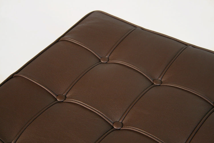 LC19ATL - Dark Brown Leather Barcelona Style Lounge Chair 