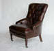 Cigar Leather Tufted Radcliffe Chair