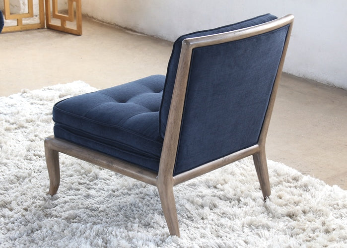 Victoria Slipper Chair in Navy