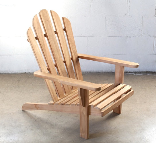 Teak Adirondack Chair With Ottoman
