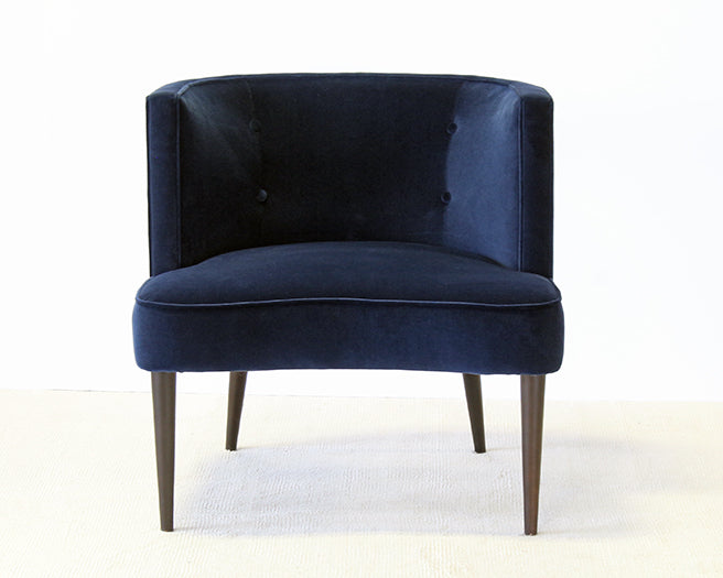 Blue Velvet Lounge Chair