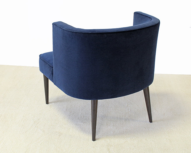 Blue Velvet Lounge Chair