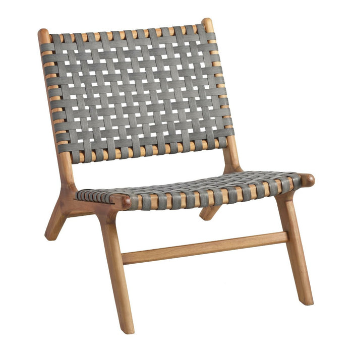 Gray Strap Outdoor Lounge Chair