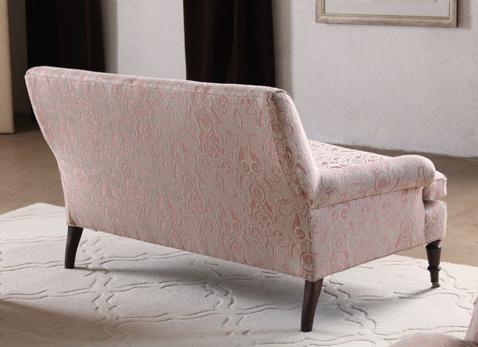 Blush Damask Loveseat with 3 Matching Pillows