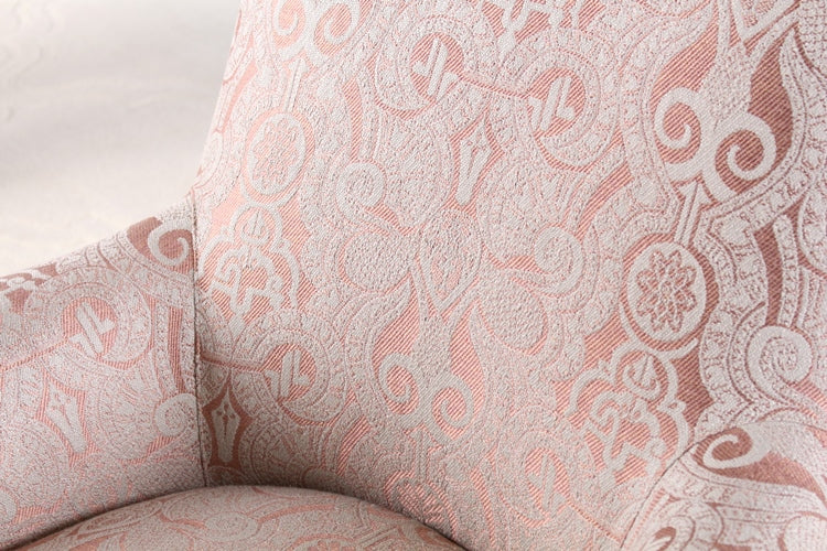 Blush Damask Loveseat with 3 Matching Pillows