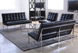 LS03ATL - Mitchell Gold Major Love Seat in Black Leather