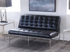 LS03ATL - Mitchell Gold Major Love Seat in Black Leather