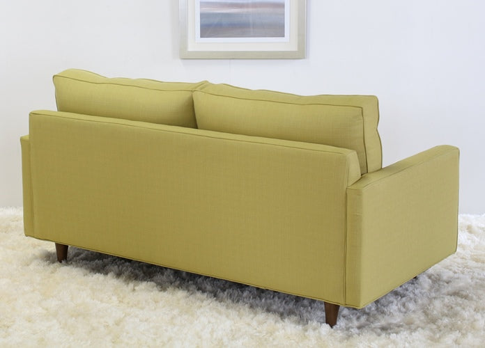 Modern Fern Apartment Sofa with Tapered Walnut Legs