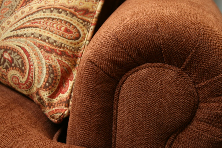 Cinnamon Rolled-Arm Loveseat