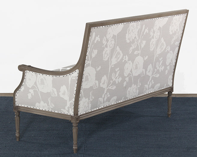 LS23ATL - French Style Floral Print Linen Loveseat 