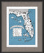 MAP100ATL Illustrated Map of Florida 21.5W x 26H