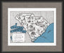 MAP109ATL Illustrated Map of South Carolina 26W x 21.5H