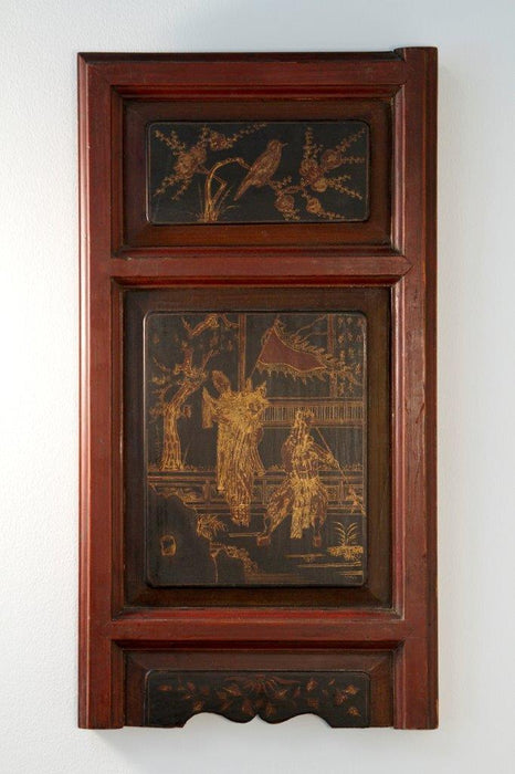 Antique Hand-Painted Chinese Wooden Panels