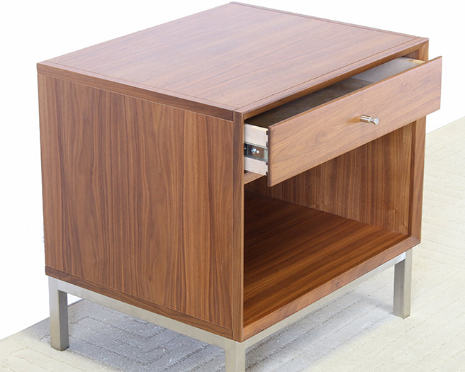 One Drawer Walnut Night Stand