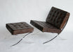 Cigar Leather Barcelona Style Chair