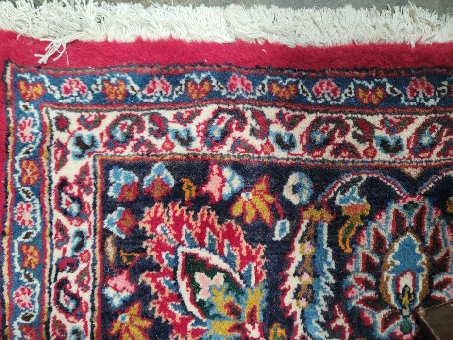9' X 12' Antique Mashhad Persian Rug Circa 1940