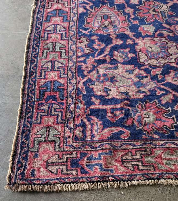 4'3" X 7'6" Navy & Mauve Persian Rug
