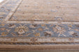 9' x 12' Traditional Indian Tan and Blue Hand-tufted Wool Rug