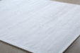 8' x 10' White Hand-loomed WoolSilk Pile Rug