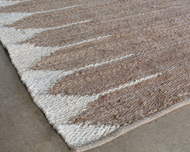 8' x 10' Cream Bordered Natural Jute Rug