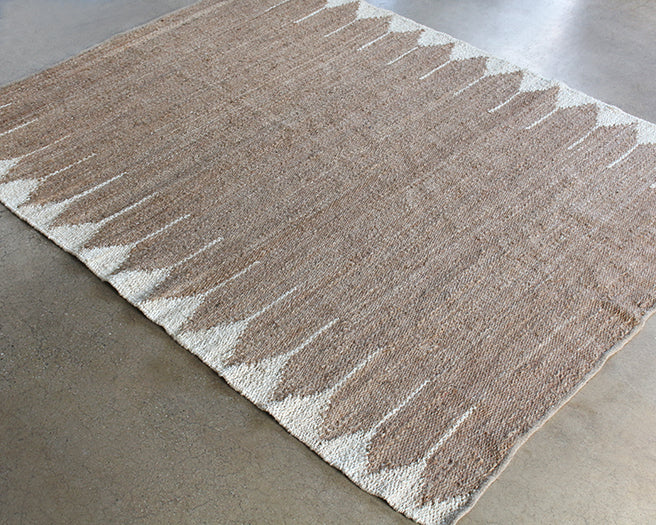 8' x 10' Cream Bordered Natural Jute Rug