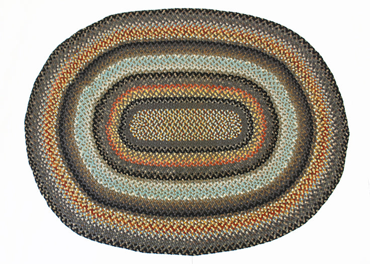 RUG26ATL - 5.5' x 7.5' Braided Oval Rug