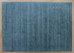 RUG395ATL - 9' X 12' Blue Hand Knotted Geometric Carved Rug