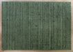 RUG396ATL - 9' X 12' Green Hand Knotted Geometric Carved Rug