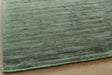 RUG396ATL - 9' X 12' Green Hand Knotted Geometric Carved Rug