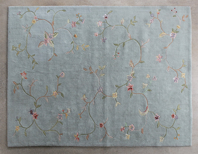 7'9" x 9'9" Hand-tufted Green Spring Hill Rug